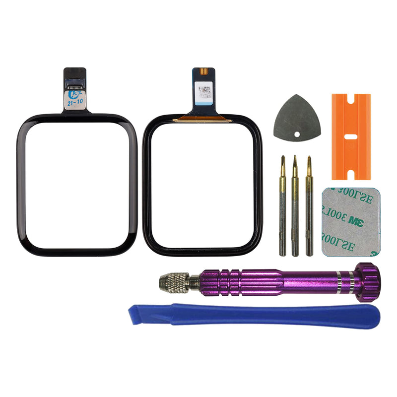 SWARK Front Glass Lens Digitizer Replacement Repair Kit incl Connector Compatible with Apple Watch Series 5 44mm & SE 44mm (No LCD Screen) with Repair Kit