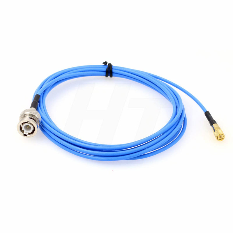 HangTon BNC to Microdot 10-32 RF Coax Cable for Accelerometer Transducer Acoustic Vibration Test (5m, Straight) 5m