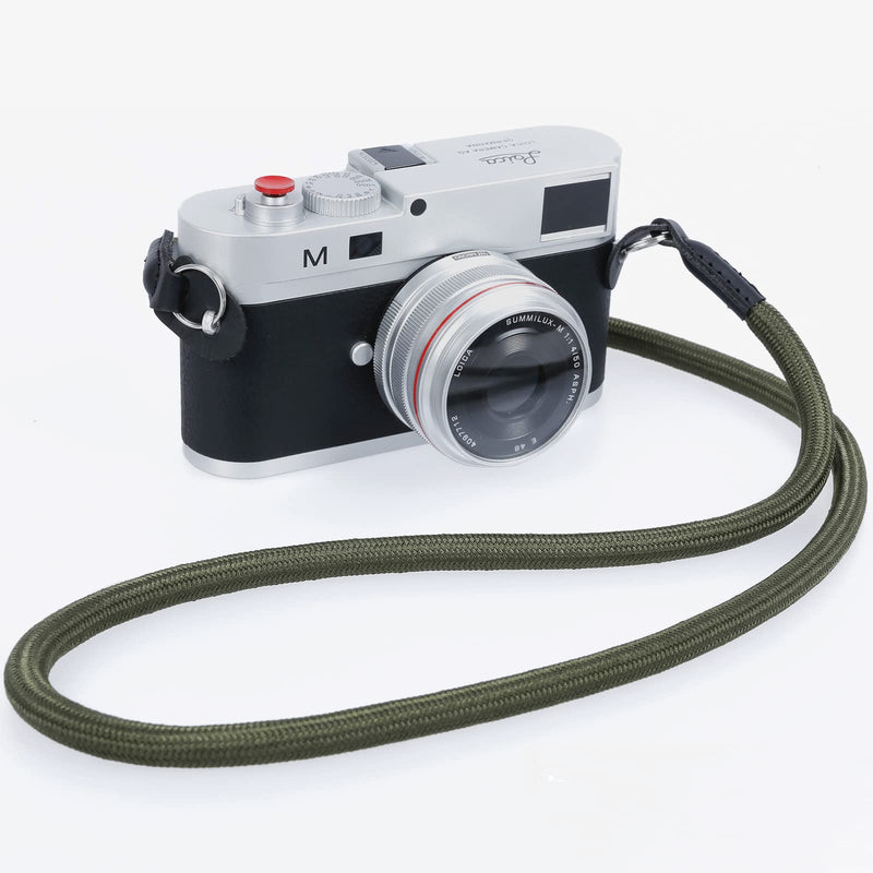 Hargedis Camera Shoulder Strap Climbing Rope Camera Neck Strap for Mirrorless and DSLR Cameras, with Lens Cap Keeper (Green) Green