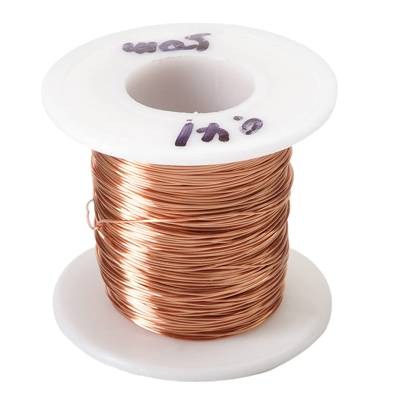 Heyiarbeit 25 AWG Magnet Wire Enameled Copper Wire Enameled Magnet Winding Wire 164 ft 0.0161" Diameter Temperature Rating 155℃ Magnetic Coil for Motors Transformers Inductors Inner Dia: 0.41mm,Length: 164Ft 1
