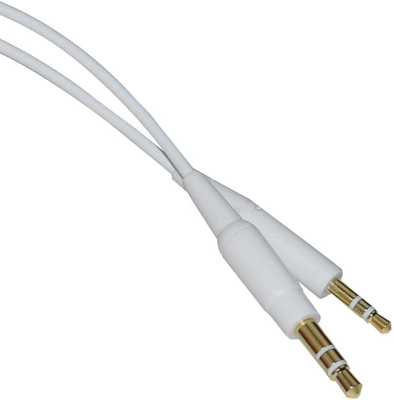 Replacement QC35 Audio Cable OE2 Headphone Cord Wire Compatible with Bose Quietcomfort 25 QC25 QC35 QC35 II On-Ear 2 OE2 OE2i Bose SoundTrue Soundlink Headphones (No Mic) (White) White