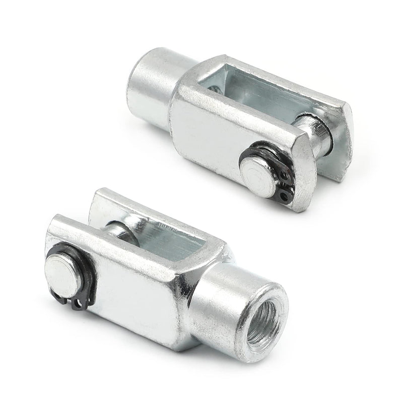 Bettomshin 2pcs Air Cylinder Rod Clevis End 40mm Length M8x1.25 Female Thread Y Connector