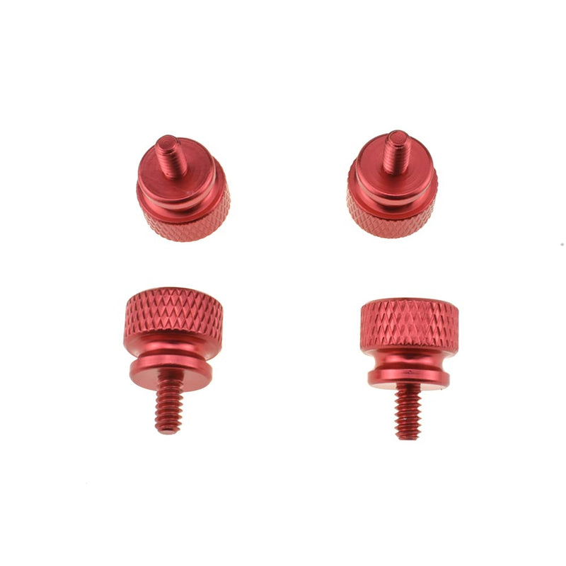 Hahiyo Anodized Aluminum Thumbscrews 6#-32 Thread Size Large Knurled Head Cage Mounts Hand Tighten Easy Grip Turn Not Damage Short Inside Sturdy Sleek for Computer Case PCI Slot Red 10PCS 6#-32-Red-10Pieces