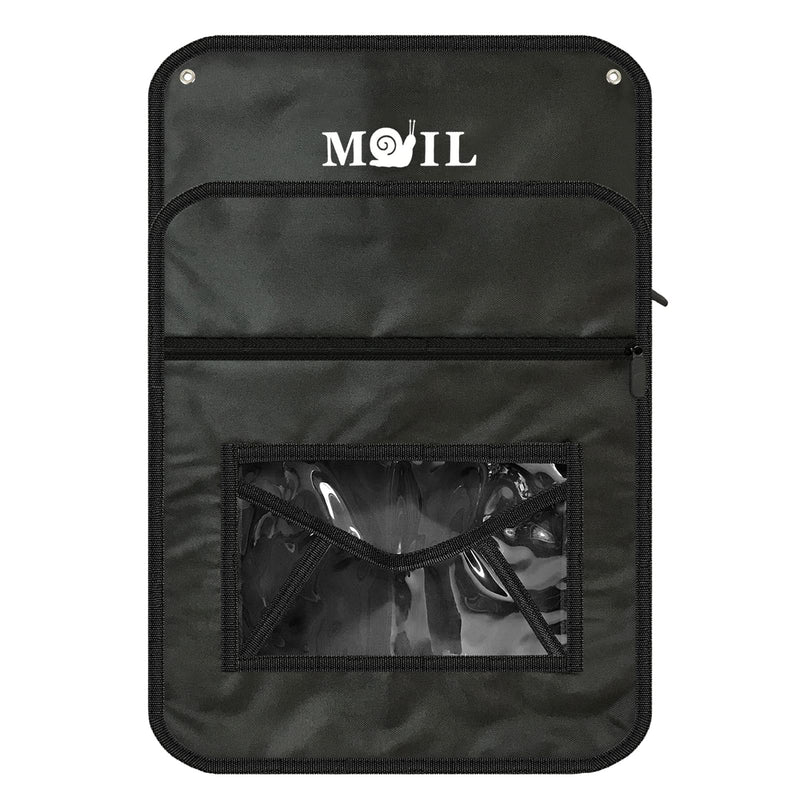 Mail Slot Catcher for Door, Mail Holder Indoor, Black Post Organizer Bag for Letterbox, Space Saving, No Tools and Screws Needed, Suitable for Home, Office, and Garage, Mother's Day Gift