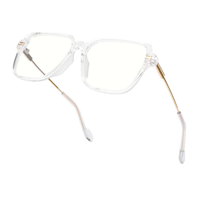 Blue Light Blocking Glasses with Multicolor Chic TR90 Frame Metal Temple for Women Men Remy Clear