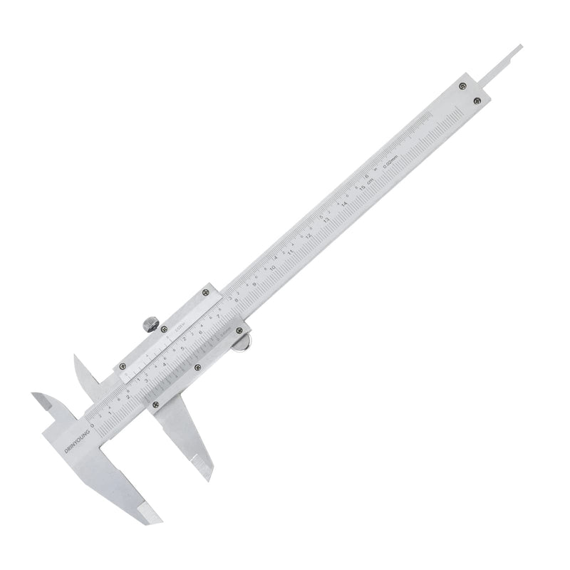 Vernier Caliper Calipers Measuring Tool Micrometer Carbon Steel Inch/Metric 0-6"Range 1/128 Inch Dual Reading Scale Professional High Accuracy Metal Vernier Caliper Gauge 0-6"L DRINYOUNG 0-6‘’L