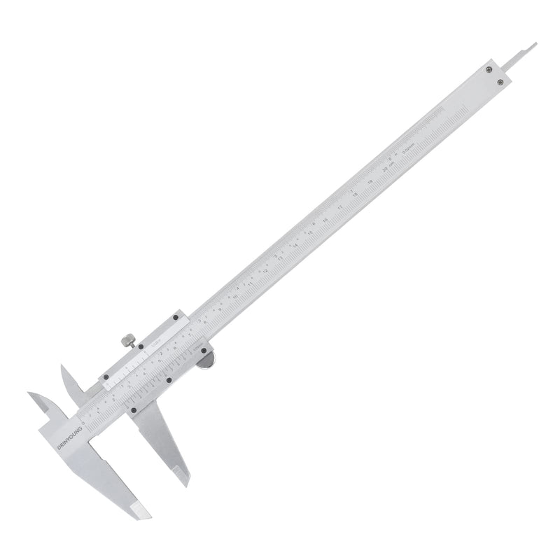 Caliper Vernier Caliper Carbon Steel 0-8Inch/Metric Range 0.05/0.0078" Resolution Dual Reading Scale Metric Calipers Caliper Measuring Tool with 0mm-200mm Range 0-8L DRINYOUNG 303-007 0-8‘’L