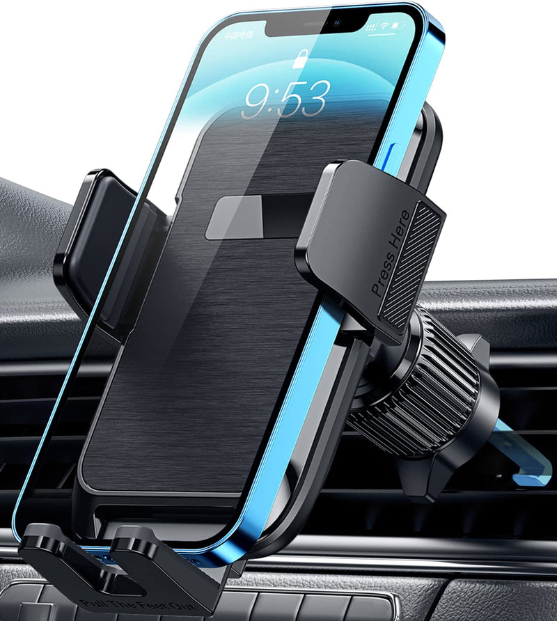 Qifutan Phone Mount for Car Vent [2022 Upgraded Clip] Cell Phone Holder Car Hands Free Cradle in Vehicle Car Phone Holder Mount Fit for Smartphone, iPhone, Cell Phone Automobile Cradles Universal Air Vent