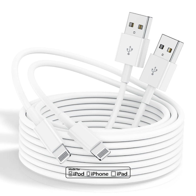 [Apple MFI Certified] iPhone Charger Cable 10 Ft, QZIIW 2Pack Long USB A to Lightning Cable 10 Feet,Apple Charging Power Cord 10 Foot for iPhone 13 12 11 Pro Max Mini XR XS X 9 8 7Plus 6 6s ipad 2Pack10ft