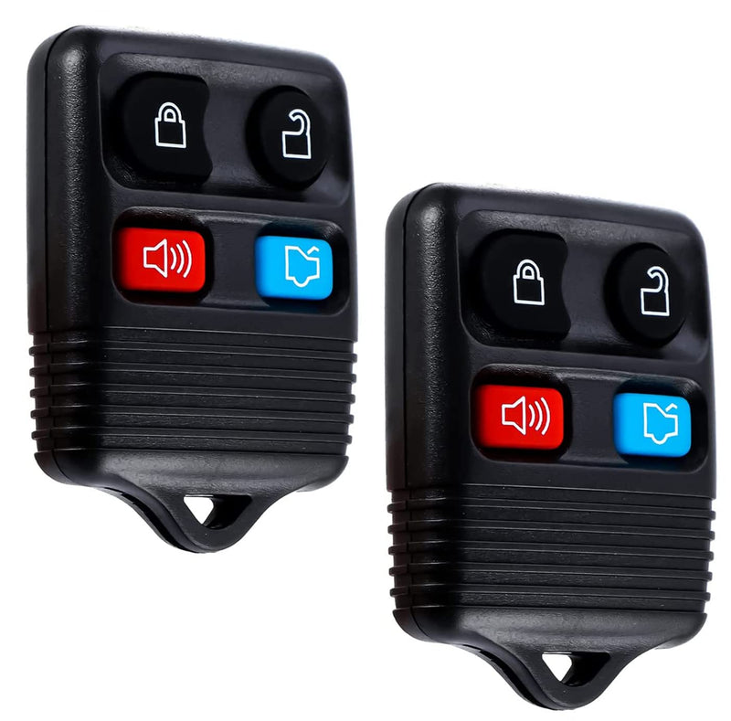 Pilida Keyless Entry Remote Clicker Control Replacement for Ford Escape Focus Fusion Mustang Taurus Explorer| Lincoln| Mercury| 4 Button Car Key Fob CWTWB1U345 Pack of 2 Key Fobs
