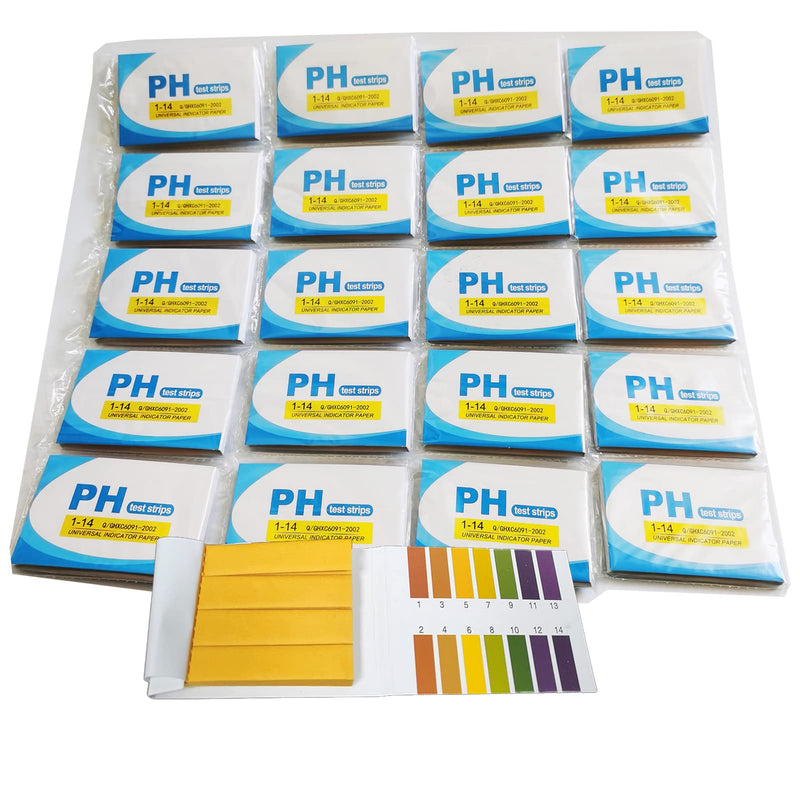 Jimitop PH Test Strips,20 Pack Balance Strips PH Paper,for Urine,Saliva,Drinking Water,Pool,Spa,Soap,Fish Tank and Liquids(20) 20