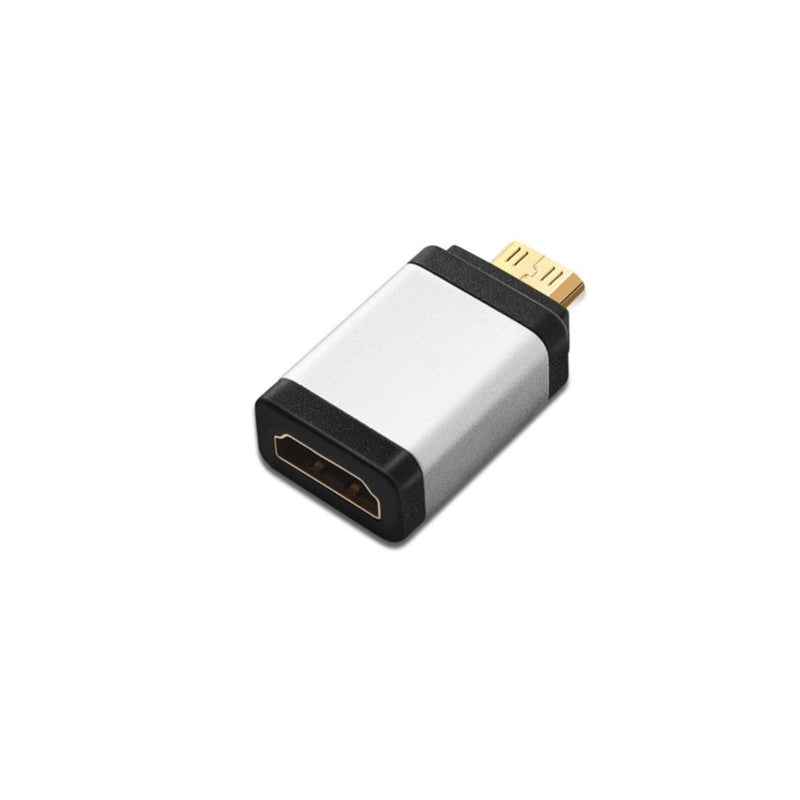 Mini HDMI to HDMI Adapter Cable 1-Pack, UV-CABLE 4K Mini HDMI Male to Female Cable Adapter Compatible with Raspberry Pi Zero W DSLR Camera Camcorder and More (NOT USB/USB C) (0.3, Grey) 0.3