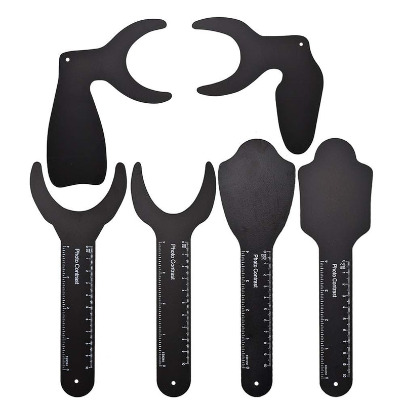 MIBICIRI 6 Pcs Dental Intraoral Photography Black Background Plate Dental Photo Contrast Image Contraster Kit Dental Tool