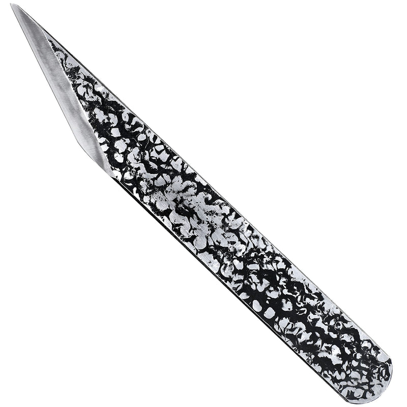 KAKURI Kiridashi Knife 24 mm for Left Handed, Made in JAPAN, Left Hand Knife Tool for Wood Marking, Scribing, Carving, Whittling, Woodworking, Hand Forged Hammered Pattern