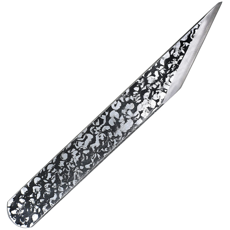 KAKURI Kiridashi Knife Right Hand 24mm, Professional Razor Sharp Hand Forged Japanese Carbon Steel Blade Hammered Pattern for Woodworking, Marking, Wood Carving, Whittling, Made in JAPAN