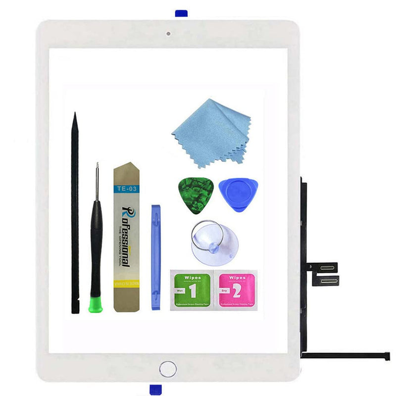 Zentop for White iPad 9 2021 9th Generation Touch Screen Digitizer Replacement A2602 A2603 A2604 A2605 with Home Button,Camera Bracket,Pre-Installed Adhesive,Tool Repair Kit