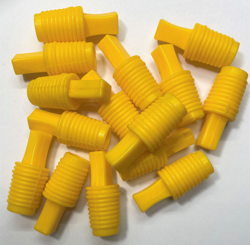 dexierp Protection Force Ribbed Tapered Insert Plug Stopper for 21/32" 11/16" 16-18mm ID Hole Thread Tube Bottle Openning (Pack of 15) Reusable Rubber 16-18mm(11/16")