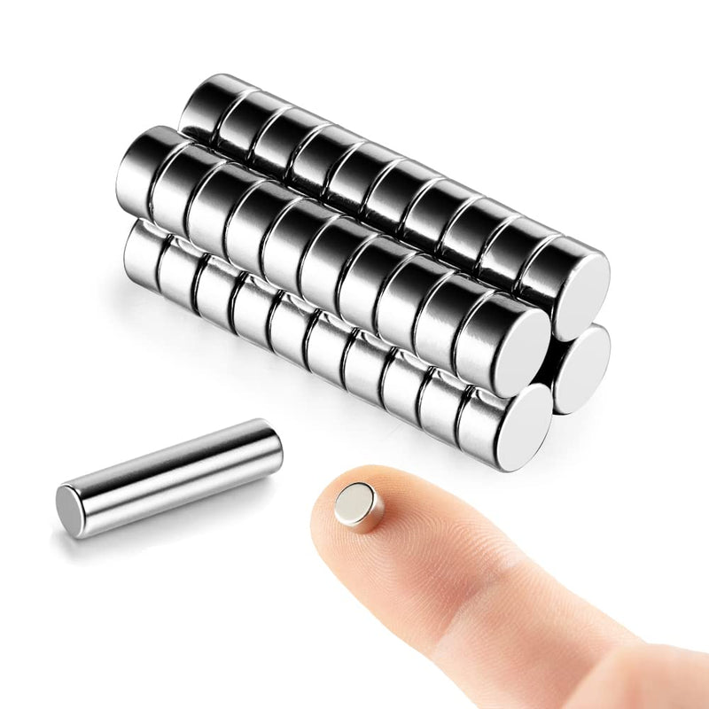 40pcs 6*3mm Small Magnets for Crafts - MEALOS Mini Magnets Tiny Magnets - Little Button Magnets Micro Magnets - Round Fridge Magnets Also for Miniatures, Model Making, Crafts and 3D Printed Projects 40pcs 6x3mm