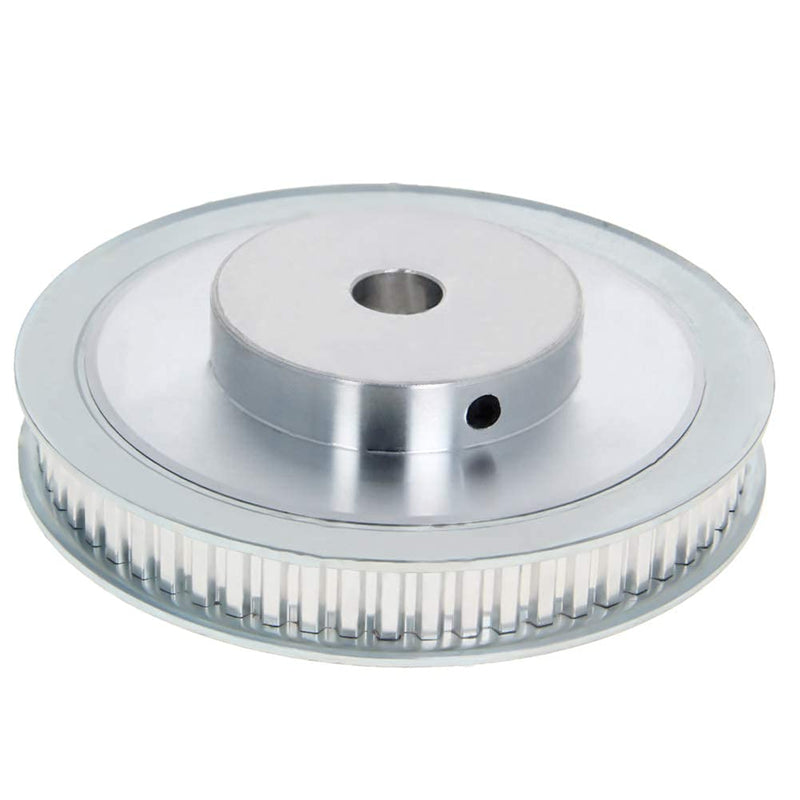 Aluminium Alloy XL, Timing Belt Pulley Flange Synchronous Wheel Tone for 3D Printer CNC, 60 Teeth 12mm Inner Bore Diameter, Silver 1Pcs