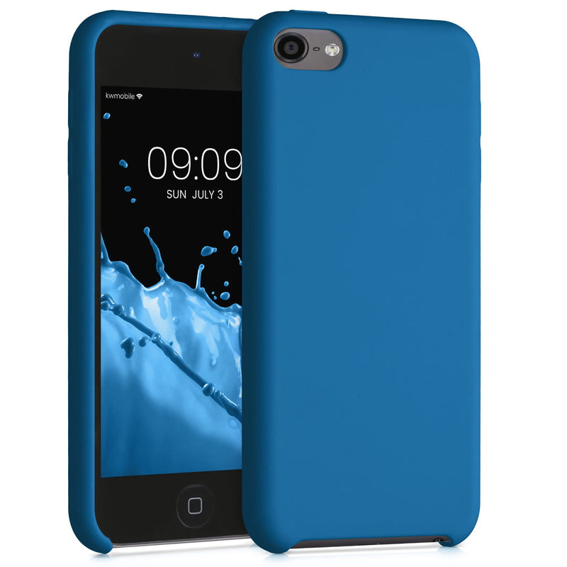 kwmobile TPU Silicone Case Compatible with Apple iPod Touch 6G / 7G (6th and 7th Generation) - Case Soft Flexible Protective Cover - Blue Reef Pixie Green