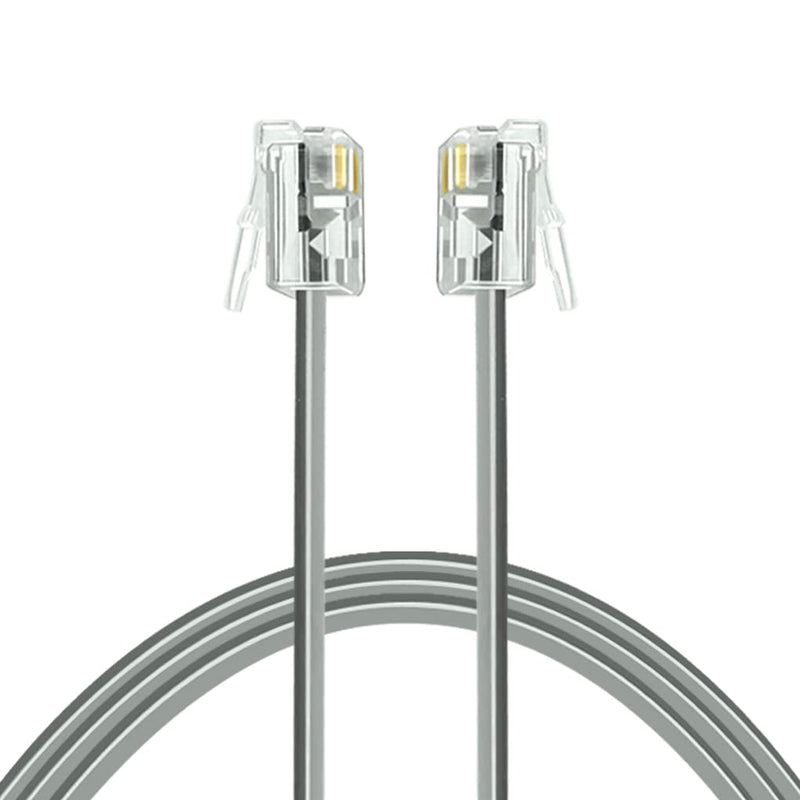 NECABLES Phone Cord 10 ft Telephone Cord Phone Line Cord RJ11 6P4C Male to Male for Landline and Fax - 10 Feet
