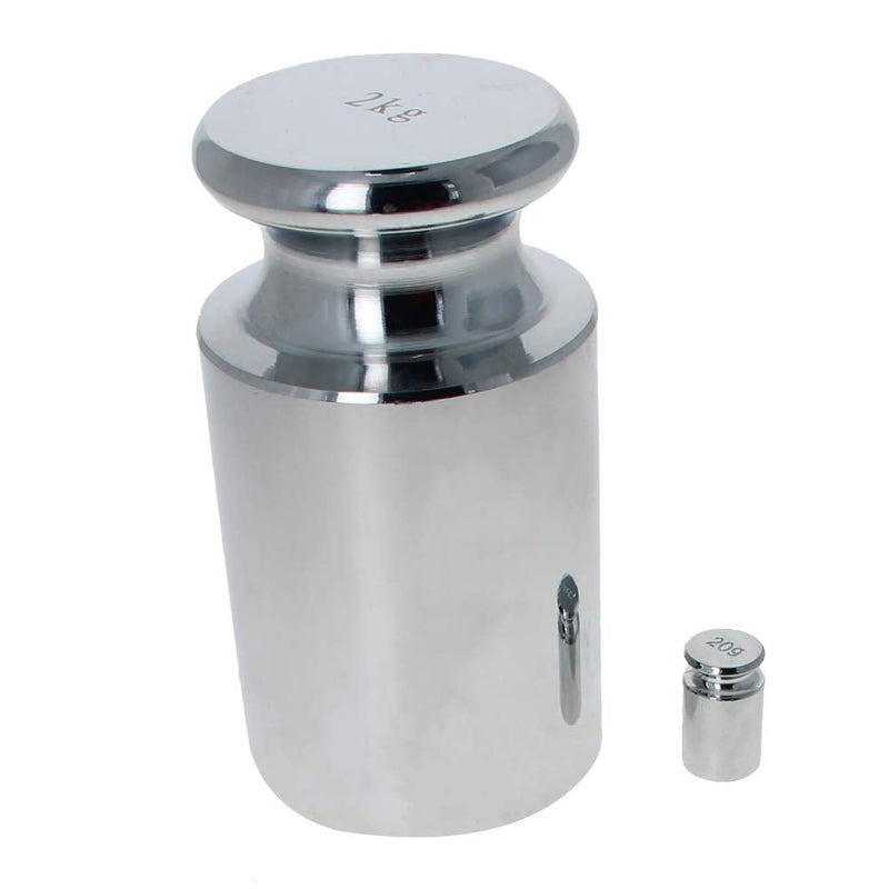 Calibration Weight Set 2kg 20g M1 Precision Chrome Plated Steel for Digital Balance Scales 1 Set, (Bettomshin)