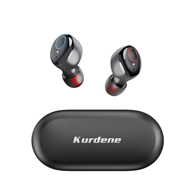 Wireless Earbuds,Kurdene S8 Pro Bluetooth 5.2 Earbuds 48H Playtime Fast Charging AI-Enhanced Call Noise Cancelling Deep Bass Earphones Microphone Waterproof Light-Weight in-Ear Headphones for Work Small BLACK