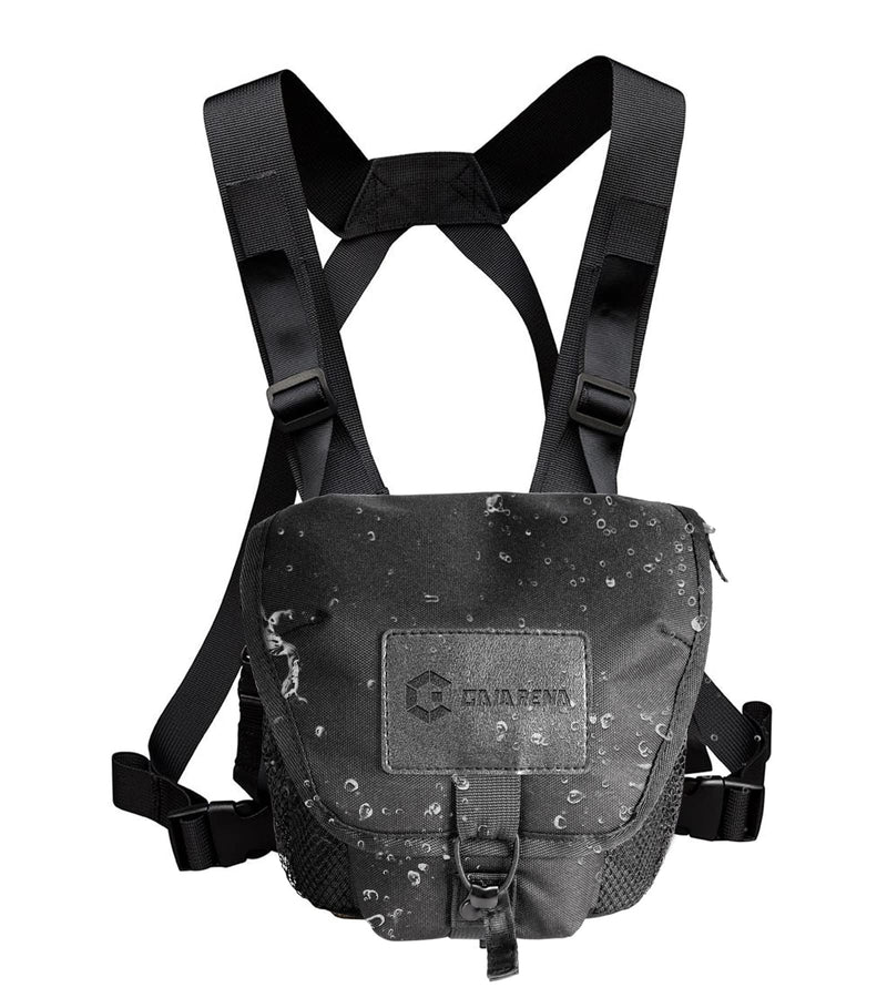 Waterproof Binocular Harness Chest Pack, Bino Harness with Range Finder Phone Pocket, Durable Lightweight Bag Rain Gear for Outdoor Hiking Hunting Fishing, Gaiarena