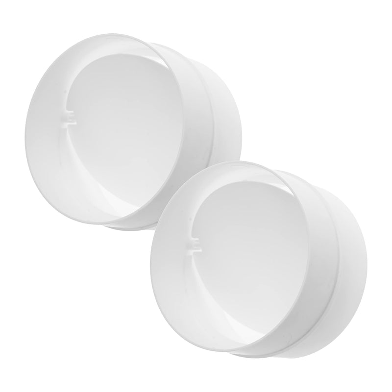 Vent Systems 4'' Inch Backdraft Damper - Backflow Shutter - ABS Plastic - One-Way Airflow Ducting Insert - Inline Fan Vent Deflector 4'' Inch - Pack of (2) 2