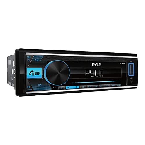 MP3 Stereo Receiver Power Amplifier - AM/FM/MP3/USB/AUX Stereo Receiver, Single DIN, 30 Preset Memory Stations, LCD Display with Remote Control (Black)