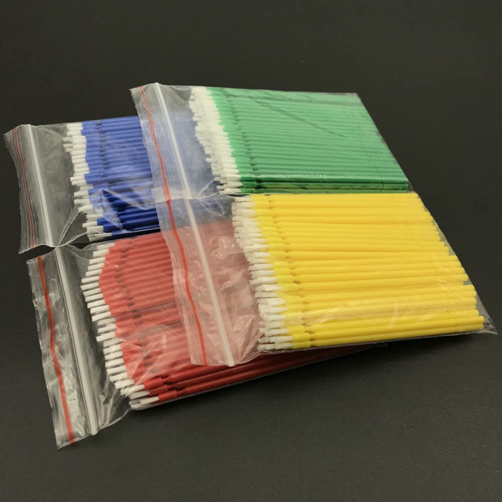 400pcs Dental Lab Long Disposable Micro Applicators Brushes Single Head 100pcs/Color