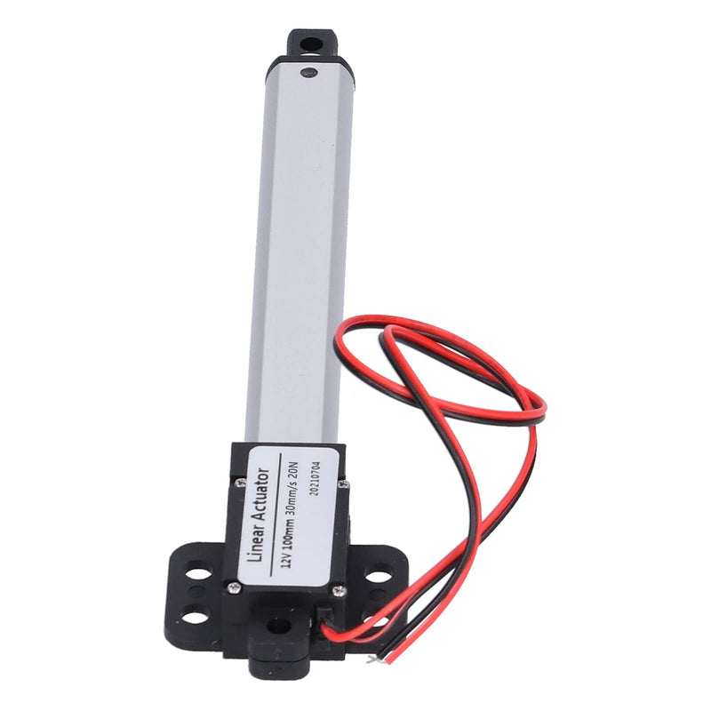 Folany Linear Actuator, 4 inch Stroke Micro 20N/4.5lb DC 12V 1.2 /s Multi-Function Mini Electric Actuator Motor for Home Appliances/Automotive, with Limit Switch(Stroke 100mm-30mm/s-20N)