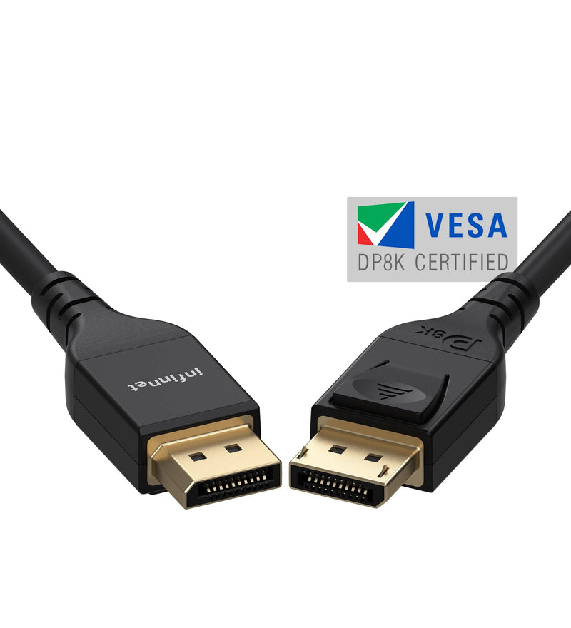 DisplayPort Cable 1.4, Infinnet 8K DisplayPort 1.4 1.4a Cable 2K 280Hz 240Hz 165Hz 4K 160Hz 144Hz 1080p 390Hz 360Hz Display Port DP 1.4 Cable HBR3 Cord HDR VESA Certified, 3m (10 feet) - 2 Pack 3 Meters_2Pack