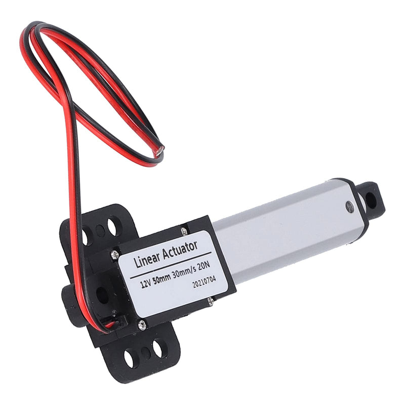 Folany Linear Actuator, 2 inch Stroke Micro Electric 20N/4.5lb DC 12V 1.2 /s, Built in Limit Switch, Mini Waterproof Actuator Motor for Home Appliances/Medical/Industry (Stroke 50mm-30mm/s-20N)