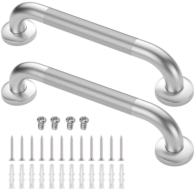 2 Pack 12 Inch Grab Bars for Bathtubs and Showers, Anti Slip Shower Grab Bars Stainless Steel Shower Handle Toilet Handicap Elderly Senior Assist Bathroom Saft Handle 12inch