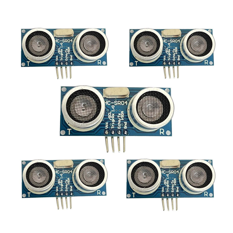 FainWan 5pcs HC-SR04 Ultrasonic Sensor Module Distance Measuring Sensor Module for Ar-duino UNO MEGA2560 Nano