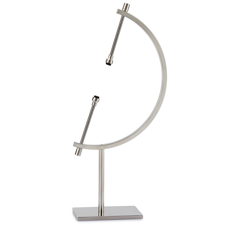 JuxYes Golden Toned Sphere Holder Caliper Stand, Hold 1-1/2 to 5, Caliper Style Display Stand for Mineral, Ornament, Gem, Shell, Coin, etc M