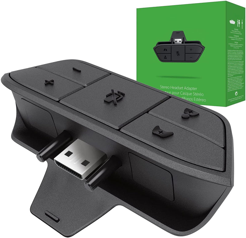 Stereo Headset Adapter for Xbox,Xbox Headset Adapter,AOLION Xbox Mic Adapter,Xbox Controller Headset Adapter for Xbox One/ One S/X/ Elite 1/ Elite2/ Series S/X Controller-Game Sound & Voice Chat