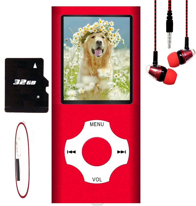 MP3 Player / MP4 Player, Hotechs MP3 Music Player with 32GB Memory SD Card Slim Classic Digital LCD 1.82'' Screen Mini USB Port with FM Radio, Voice Record