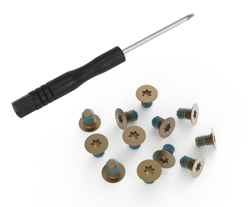 12PCS M2x3 Torx T5 Screws for Dell XPS 13 9343 9350 9360 9300 9370 9380 7390, XPS 15 9500 9550 9560 9570 7590 & Precision M5510 5520 5530 5540 5550 Series Laptop with Screwdriver, Gold