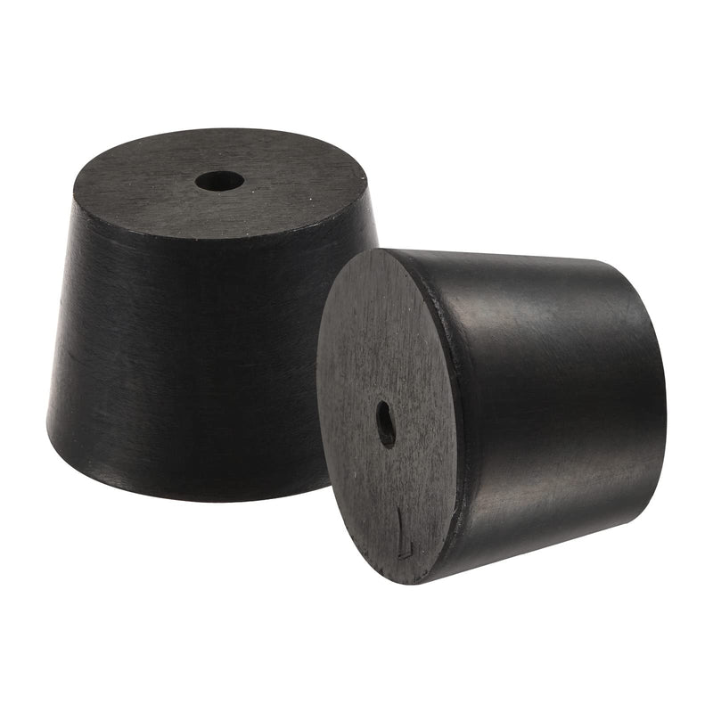 MECCANIXITY Rubber Tapered Plug 30mm to 37mm with Hole Black for Powder Coating, Painting, Anodizing, Plating, Sandblasting 5 Pieces 30mm - 37mm