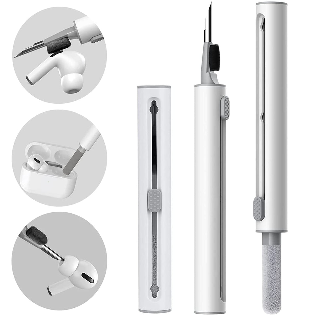 Airpod Cleaner kit,Cleaning Pen for Airpods Pro 1 2 3,Multifunction Earphones Cleaner for Wireless Earphones Bluetooth Headphones Charging Box,Computer,Camera,Mobile Phone White