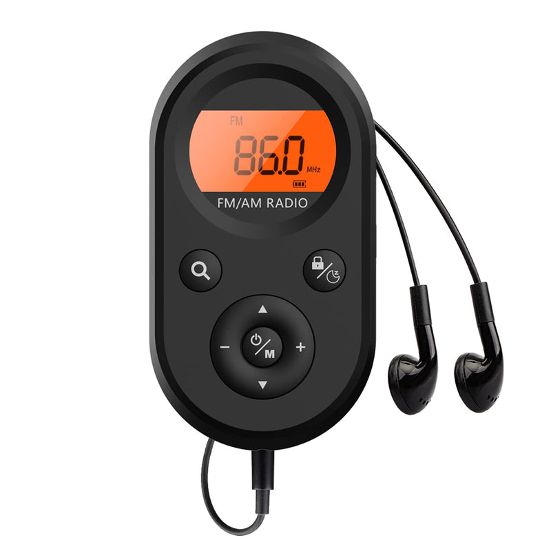 AM FM Pocket Radio,Personal Portable Mini Radio,Rechargeable Walkman Radio with Best Reception, Stereo Earphones, Small Digital Transistor Radios for Sport,Running,Walking,Jogging