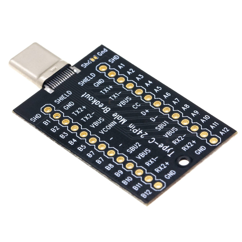 risingsaplings USB Type c Male Breakout 24 pins