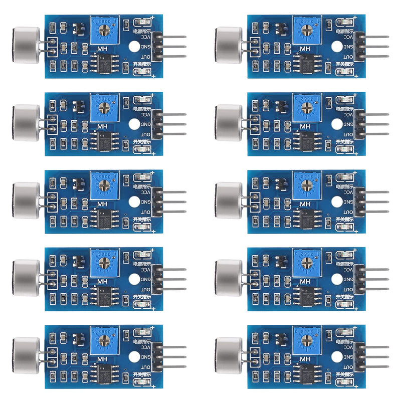 Alinan 10pcs High Sensitivity Sound Microphone Sensor Detection Module for Arduino AVR PIC