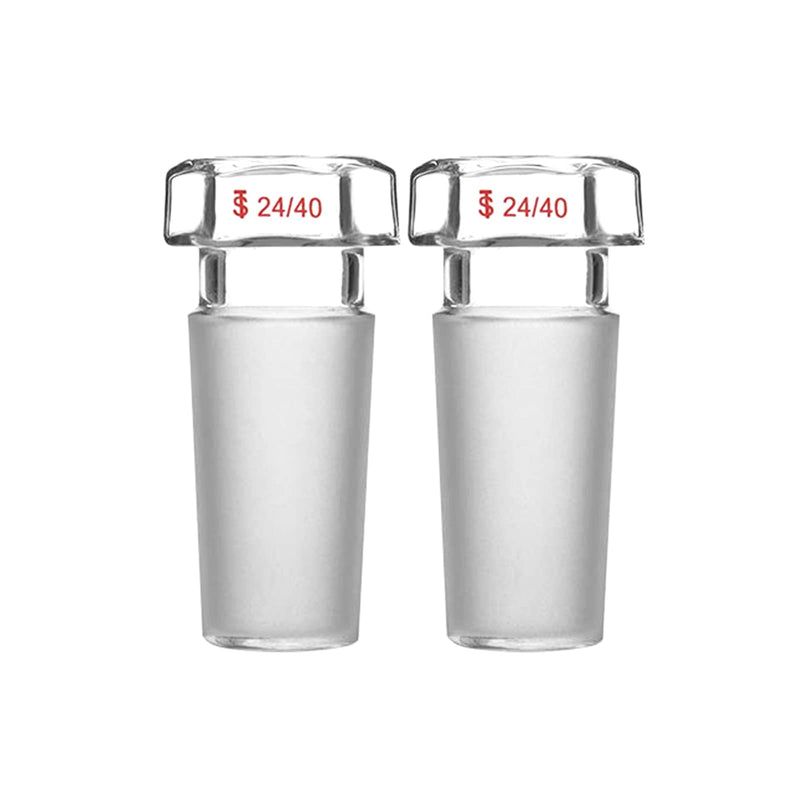 Starfa Lab Glass Hexagonal Head Glass Stopper for 24/40 Joint Glass (2 Packs)