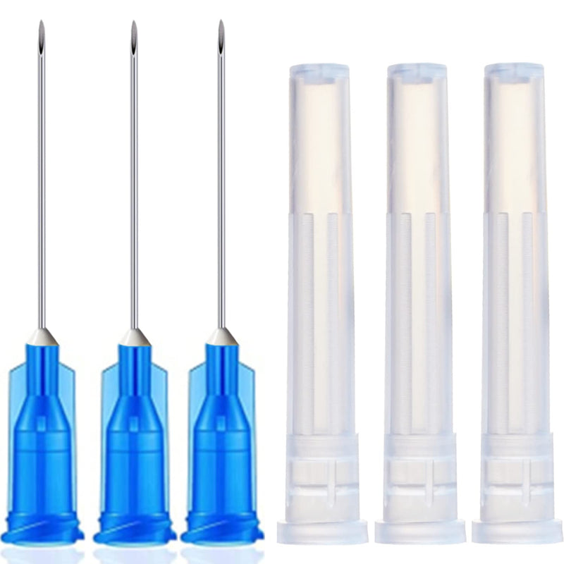 Expesumas 23Ga 1Inch Sterile Disposable Injection Needl with Cap for Animal, Pet, Poultry and Industrial Dispensing Needl Accessories