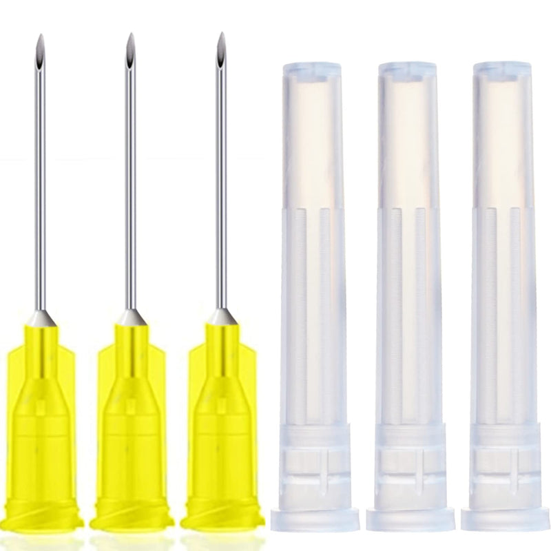 Expesumas 20Ga 1Inch Sterile Disposable Injection Needl with Cap for Animal, Pet, Poultry and Industrial Dispensing Needl Accessories