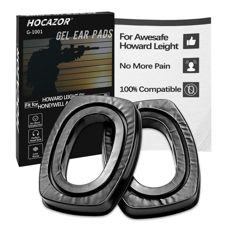 Hocazor G-1001 Replacement Gel Ear Pads Compatible with Awesafe, Howard Leight Earmuffs, Gucho Ear Protection, Zohan EM054 Hearing Protector Silicone Ear Cushions Hygiene Kit Compatible With Awesafe & Howard Leight