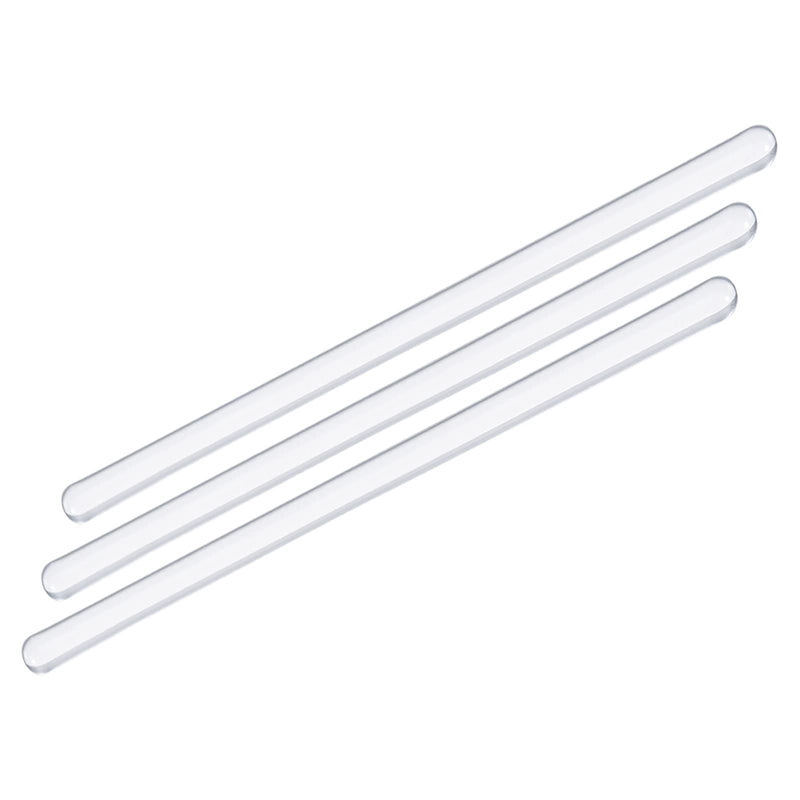 MECCANIXITY Borosilicate Glass Stick 11.81" Length 7mm Dia Stir Rod Mixing Tools with Both Ends Round for Lab Kitchen Science 3Pcs 11.81" x 0.28"